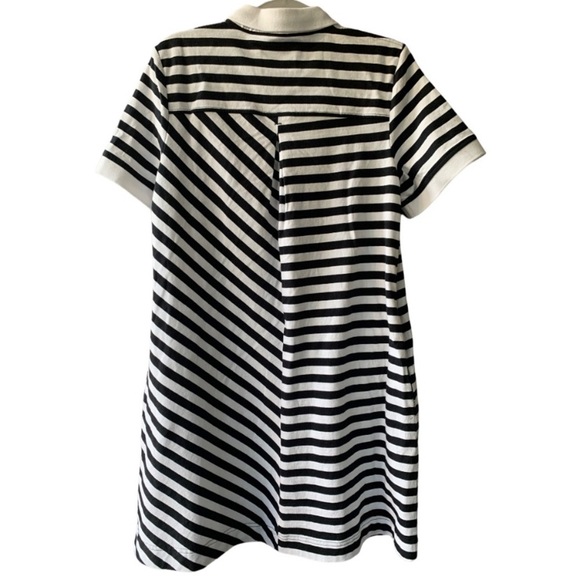 Anthropologie Striped Polo Rugby Mini Dress Black and White. Small NWOT - Picture 9 of 10